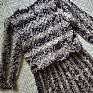 Vintage Animal Print Office Party Dress
